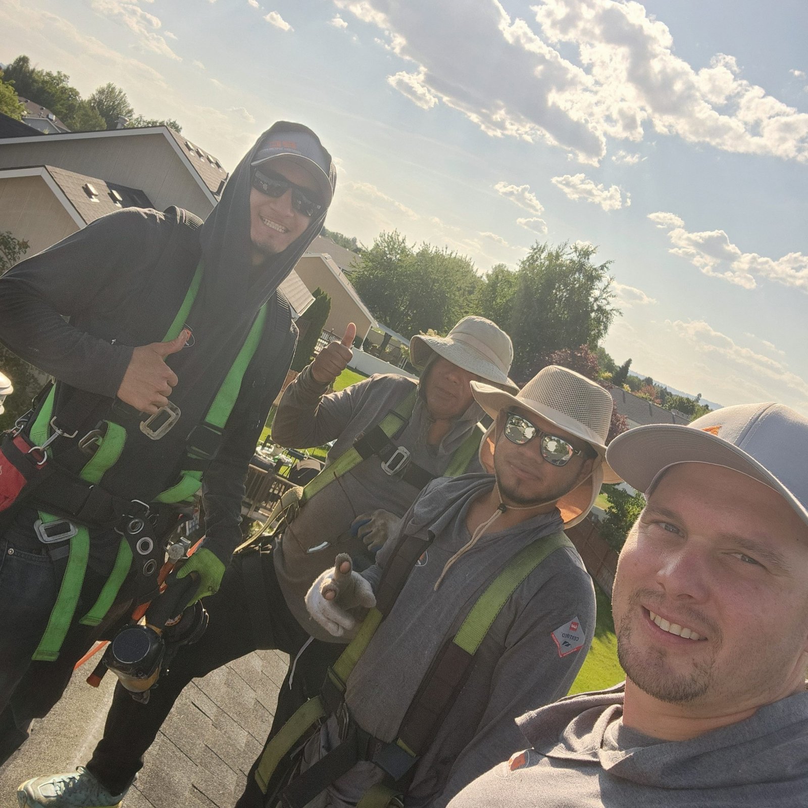 Josh honald and his RC roofing Specialists crew complete a roof replacement