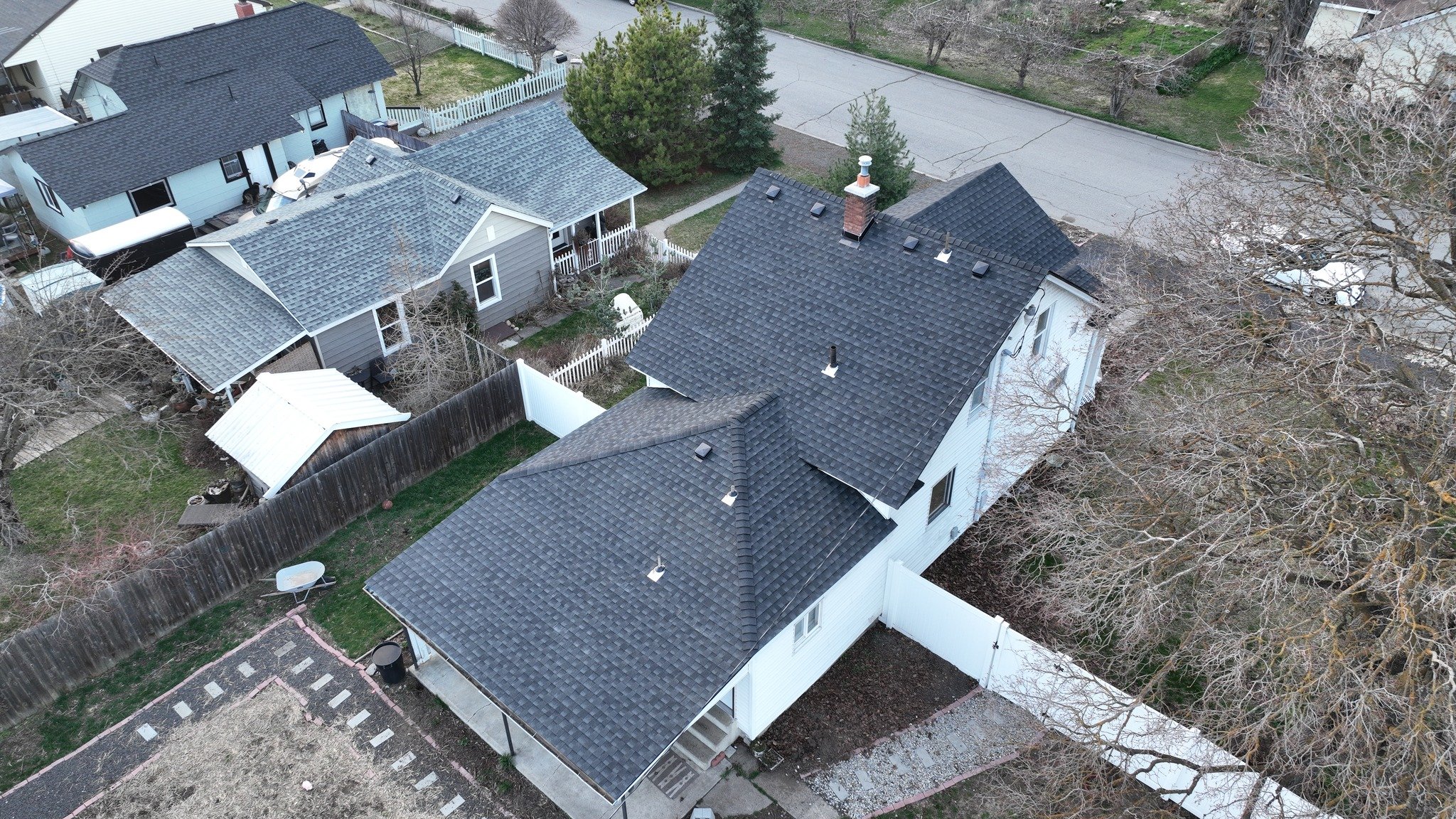 Completed roof replacement by roofing contractors in Spokane