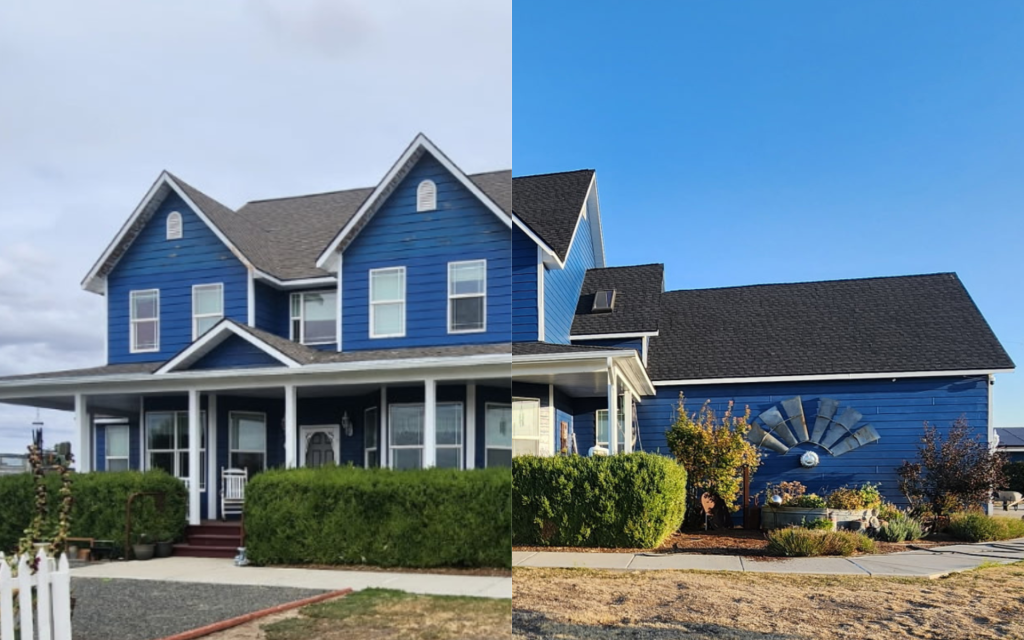 before and after roof replacement by expert roofing contractors
