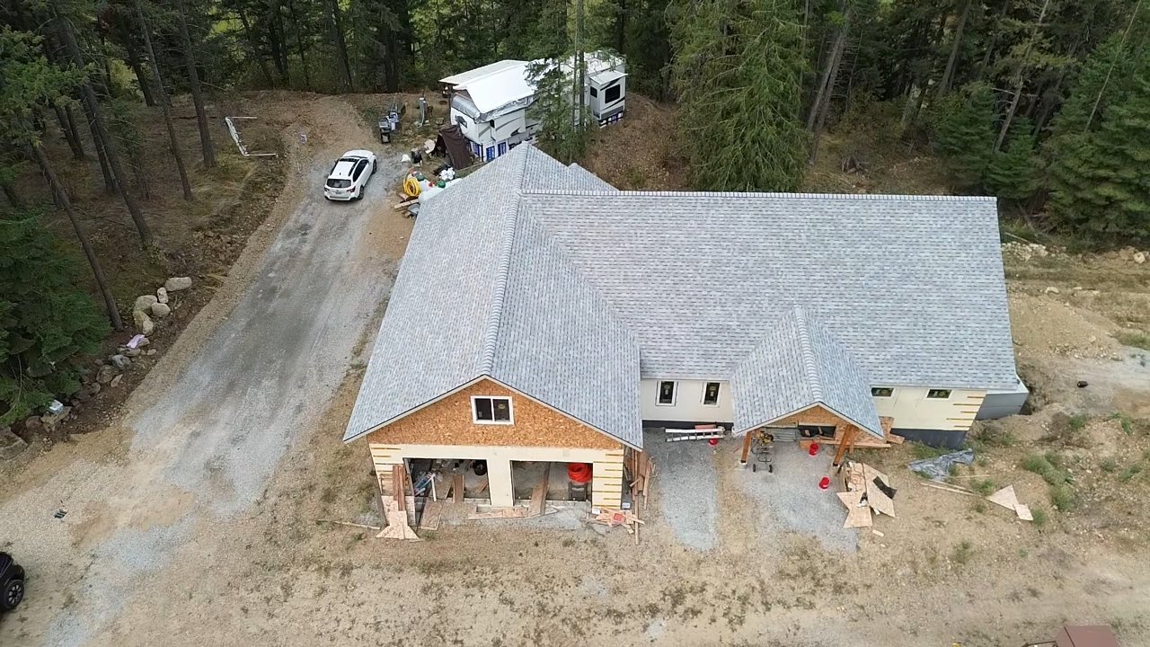 sandpoint roof drone shot