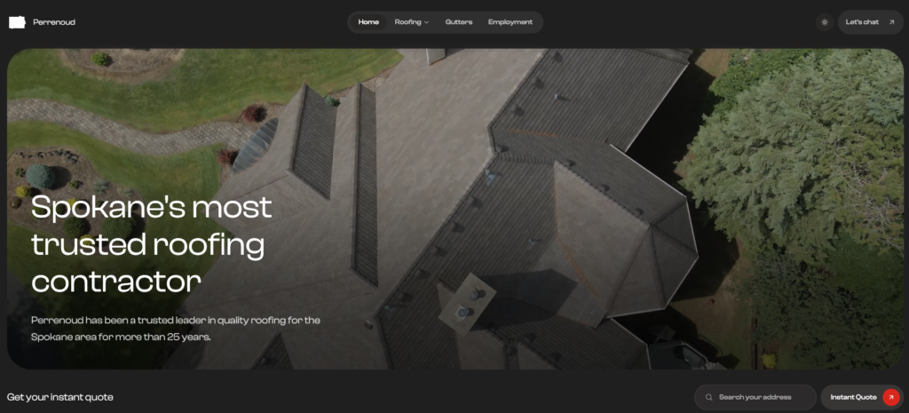Perrenoud Roofing website