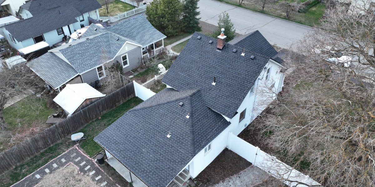 Completed roof replacement by roofing contractors in Spokane