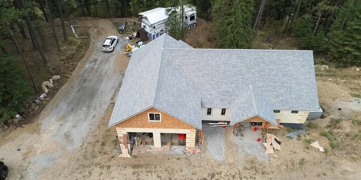 sandpoint roof drone shot